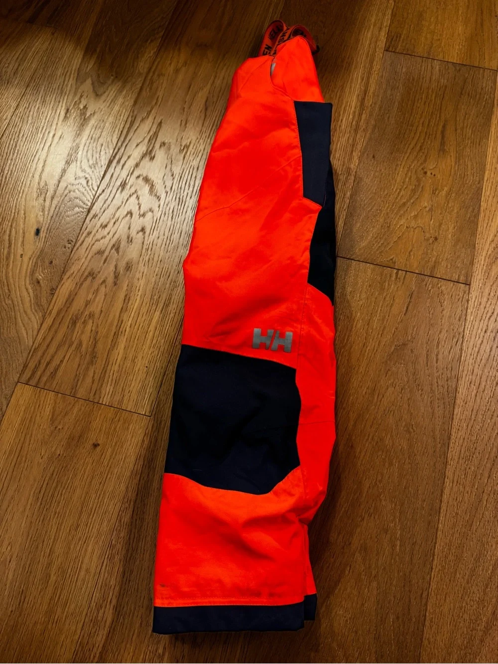 Helly Hansen Bright Orange Kids Ski/Snow Bibs w/ Navy Accents
